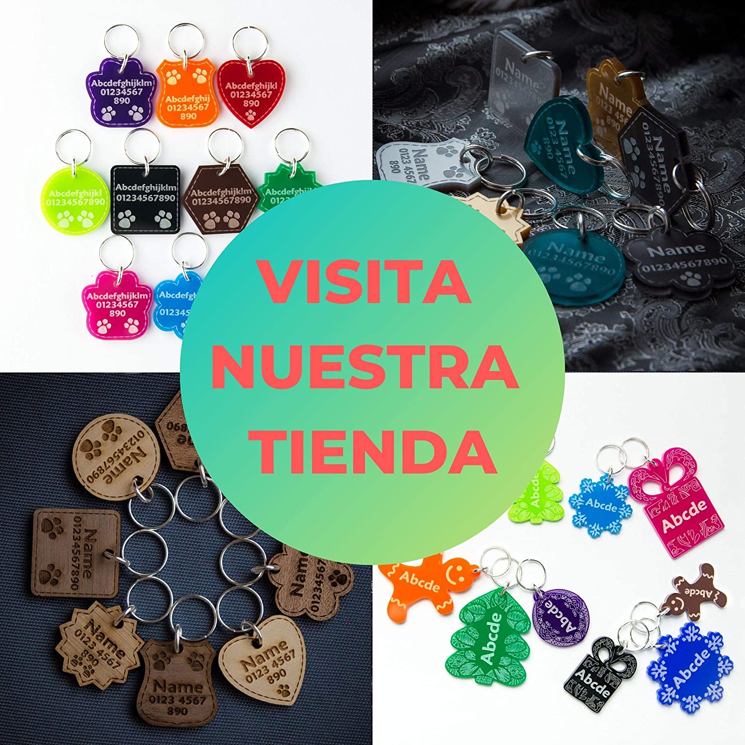 Chapa Placa En Forma De Hueso Identificativa Para Perros Gatos