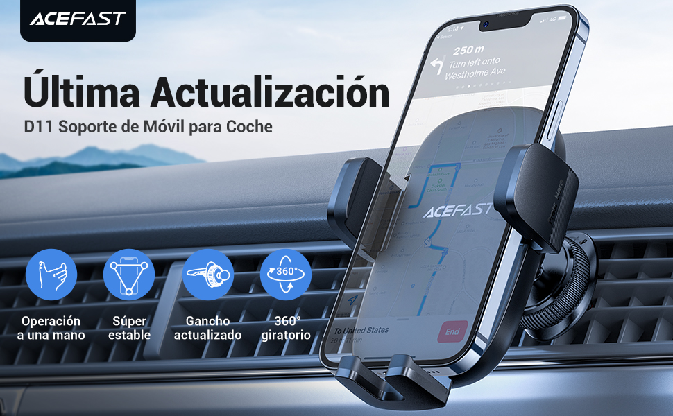 soporte movil coche iphone rejilla Salpicadero ventosa Cunas de teléfonos móviles para coches 