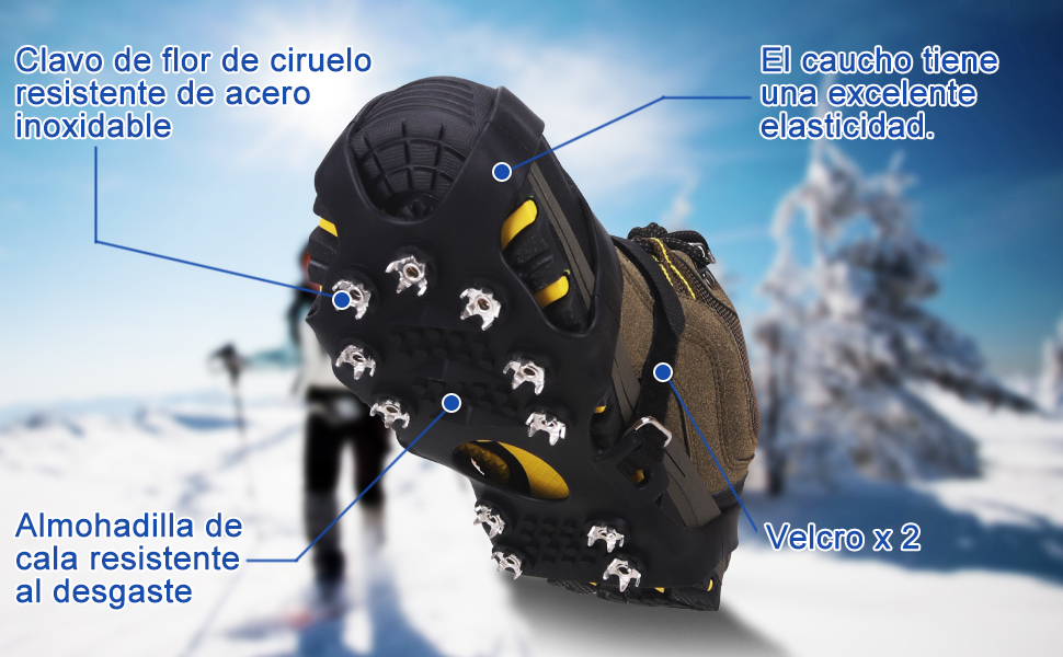 crampones nieve hielo