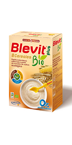 Blevit Plus Bio 8 Cereales- Papilla de cereales bio para bebe