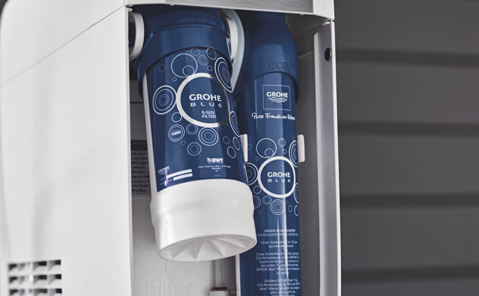 Grohe, grohe blue, agua filtrada, filtro recambio