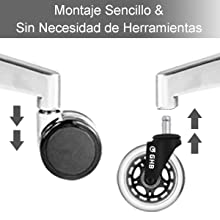 Montaje sencillo & sin necesidad de herramientas