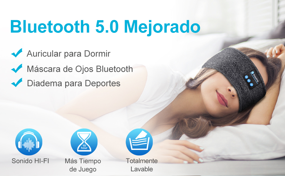 Auriculares para Dormir Regalos Originales para Hombre Mujer, Suave Orejeras para Dormir