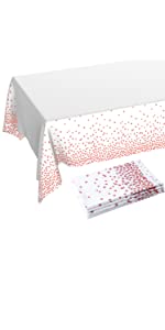 Rose gold party tablecloth