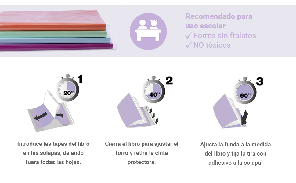 forro libro, forros libros, forro libro solapa, funda libros, funda libros solapa autoajustable