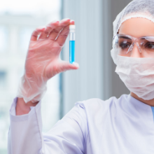 Guantes de vinilo para laboratorios químicos