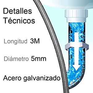 desatascador melt,sonda de drenaje,desatascador lavabo