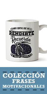 Tazas para regalar con mensajes motivacionales