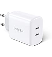 UGREEN 40W Cargador USB C Cargador Doble USB C Power Delivery 3.0 Compatible con iPhone 12 12 Pro...