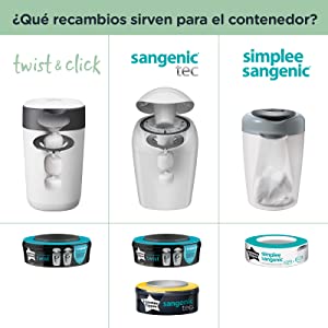 recambios para contenedor pañales