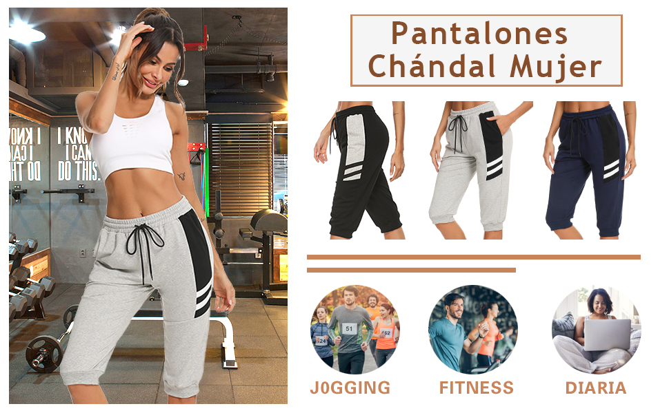 pantalones corta de chandal mujer anchos