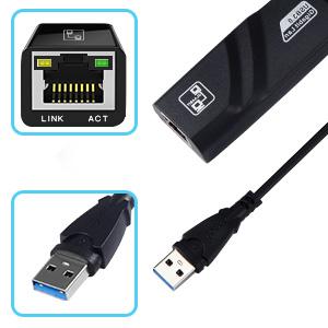 Yizhet Enchufable USB 3.0 3.0 a RJ45 10/100/1000 Adaptador Gigabit Ethernet