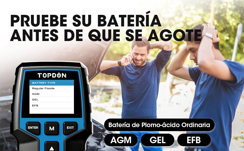 comprobador de baterías de coche