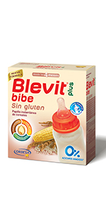 Blevit Plus Bibe Sin Gluten - Papilla de cereales para bebe disolución especial para biberón