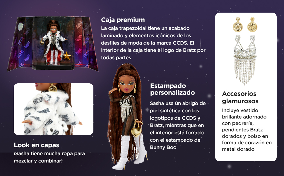 Bratz x GCDS Muñeca de Moda Sasha en edición Especial MGA