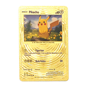 cartas, pvc, doradas, coleccionables, ni?os, juego, edicion, espada, escudo, pok, pikachu, tarjetas