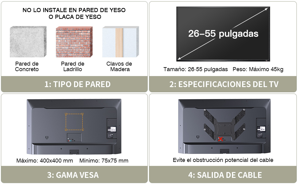 Soporte TV Pared