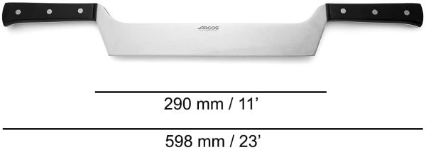 Arcos Serie Universal, Cuchillo Corta Queso Profesional, Hoja de Acero Inoxidable Nitrum 290 mm, Mango de Polioximetileno, POM, Color Negro - Imagen 2