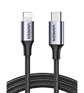 UGREEN Cable USB C a Lightning Nylon Trenzado(MFi Certificado) PD Carga R??pida Cable USB C para i...