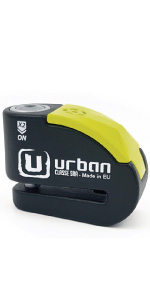 urban security, antirrobo, moto, alarma, disco, scooter, seguridad, candado, ur10, motocicleta