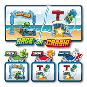 race or crash, t-racers, racers, wave race, playset