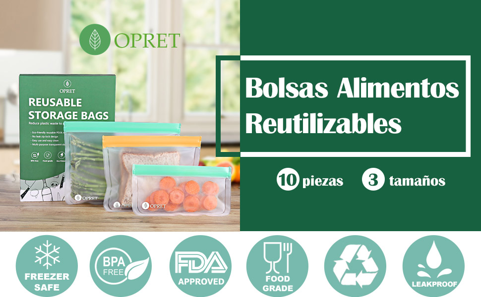 bolsas alimentos reutilizables