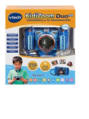 kidizoom duo dx azul, camara de fotos para niños