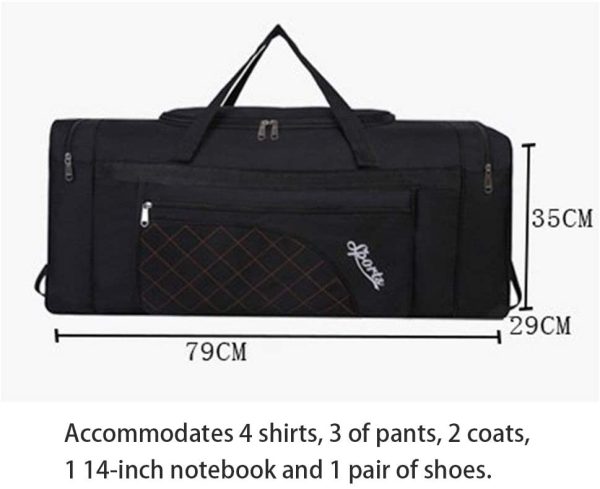 Sipobuy Bolsa De Viaje Plegable De 80L, Bolsa De Gimnasio Deportiva, Compartimento para Zapatos, Holdal, Ligera E Impermeable, De Gran Capacidad, Unisex - Imagen 4