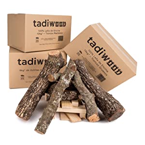 tadiwood le?a encina chimenea barbacoa calor sostenible seca