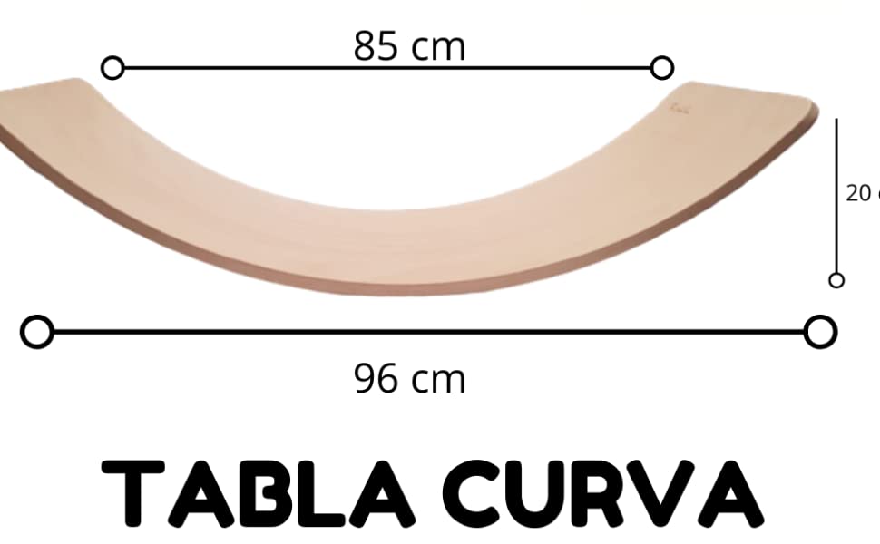 tabal curva dimensiones