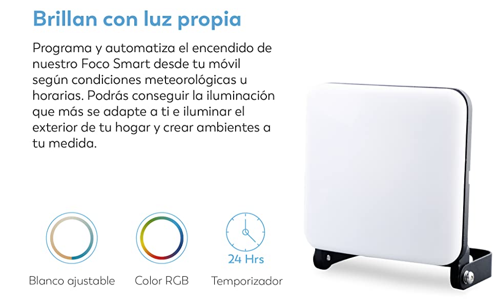 foco, proyector, exterior, domotica, garza, smart, smarthome, wifi, rgb, multicolor, inteligente