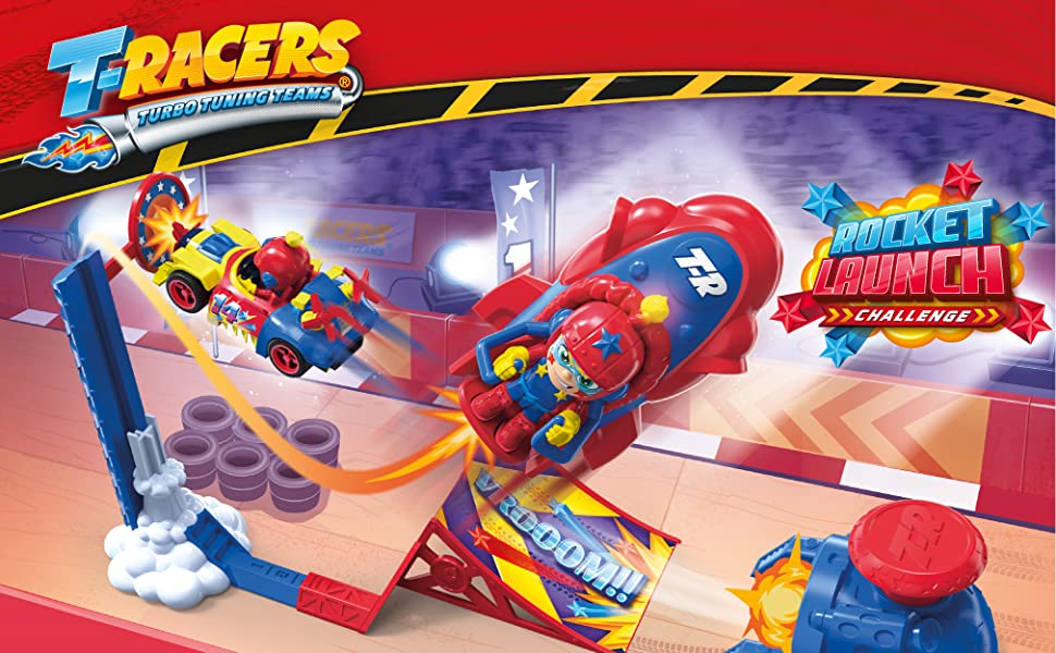  Coches de T-Racers juego coches de carreras Rocket Launch