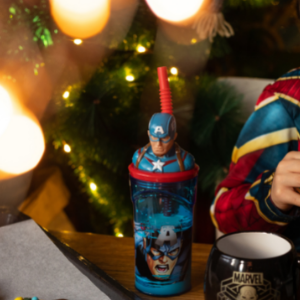 vaso figurita 3d capitan america