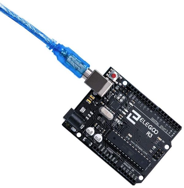 UNO R3 Tarjeta Placa con Cable USB y Microcontrolador Compatible con Arduino IDE Proyectos Cumple con RoHS - Imagen 7