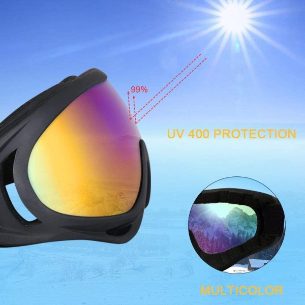 Vicloon Gafas de Nieve a Prueba de Viento UV400 Ciclismo Moto Snowmobile Ski Goggles Eyewear Deportes Gafas de Seguridad de protección - Imagen 7