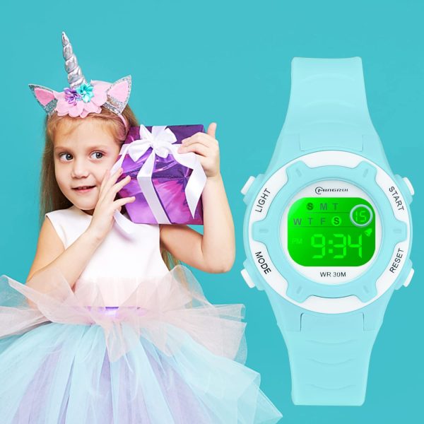 Socico Niños Digital Relojes para Niños Deportes?? ATM Reloj Deportivo Impermeable al Aire Libre con Alarma Cronómetro,Relojes de Pulsera Electrónicos para Niños. - Imagen 5