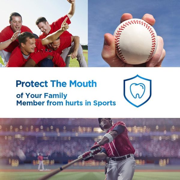 AGUDOU Protector bucal, Braces Double Unisex niño, Silicona Transparente Mouthguard para Deportes de Contacto,Rugby,Football,Karate ,Taekwondo,Judo,Sanda Hockey (Púrpura) - Imagen 6