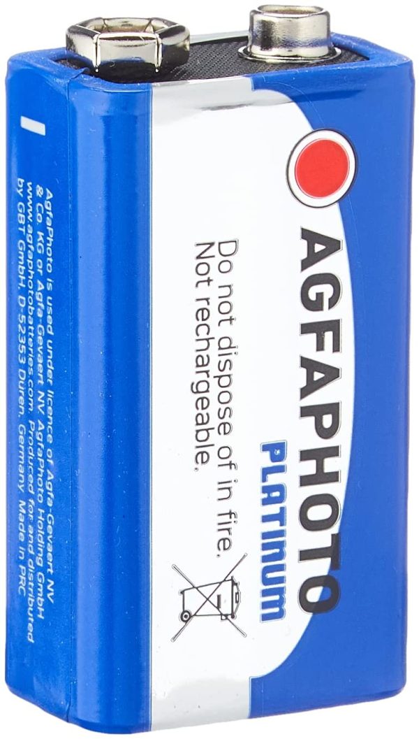 Agfaphoto Batería Alcalina, E-Bloque 6Lr61, 9V Power Extreme, Ampolla Al Por Menor (1-Pack) - Imagen 2