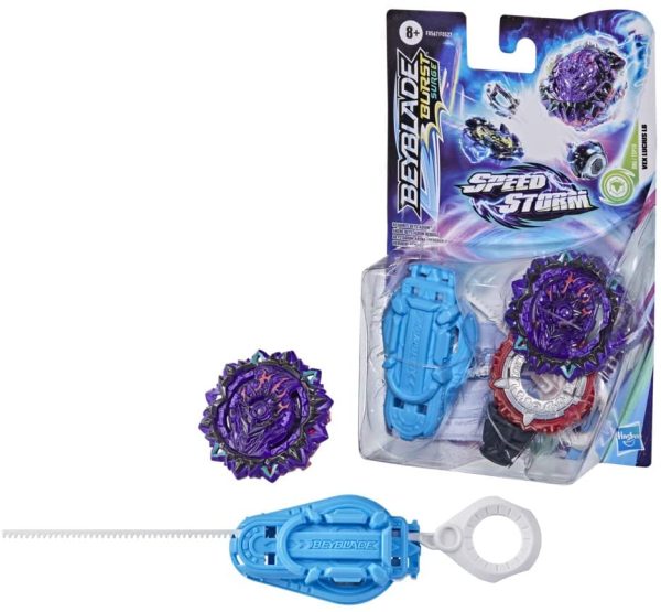 Beyblade Burst Surge Speedstorm - Kit Inicial - Top Vex Lucius L6 - Top de Batalla Tipo Defensa con Lanzador - Juguete para niños - Imagen 8