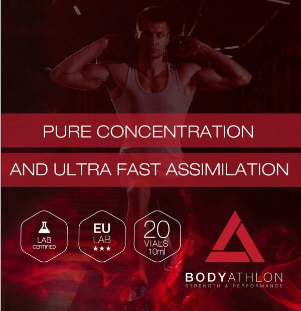 Bodyathlon - L Carnitina 3000 L??quida Extreme XT - Con Taurina y Guaran?? - Suplemento Deportivo ?C Alta concentraci??n - 20 Viales Sabor Tropical - Imagen 8