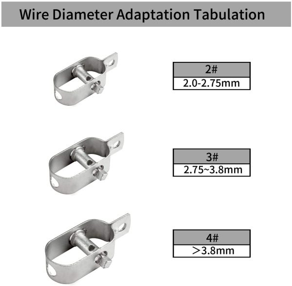 Amagabeli 10 x Tensor de Alambre con Trinquete Cuadrado 2# 95MM Galvanizado Colador de Valla para jardín de Granja y la Sujeción de Las Trenzas WR6 - Imagen 3