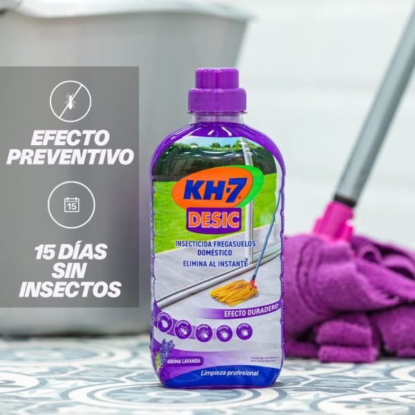 KH-7 Desic Insecticida Fregasuelos, Elimina y Protege tu hogar contra todo tipo de insectos rastreros, Con Aroma Lavanda - Paquete de 2 x 750ml (Total: 1.5 L) - Imagen 2