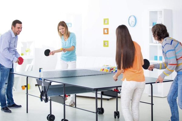 Tencoz Palas Ping Pong, Table Tennis Set para Juego de Interior al Aire Libre - Cl??sico Negro Rojo - Imagen 4