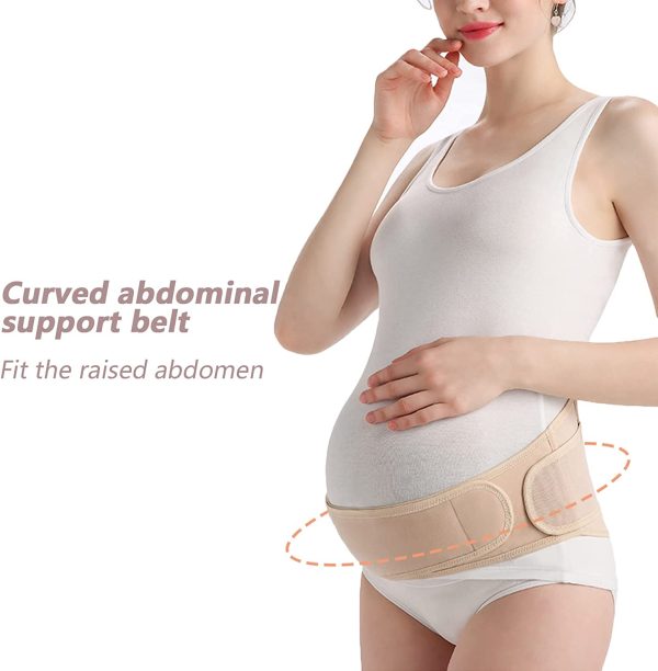 SOFIT Cinturón de Maternidad, Embarazo Cinturón, Apoyo Durante el Embarazo, Cintura y Abdomen Faja de Premamá,Cinturón Pélvico Postparto (Beige) - Imagen 7