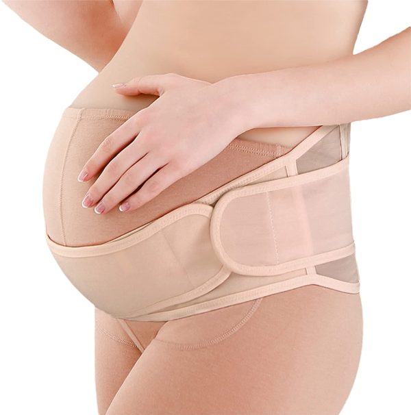 SOFIT Cinturón de Maternidad, Embarazo Cinturón, Apoyo Durante el Embarazo, Cintura y Abdomen Faja de Premamá,Cinturón Pélvico Postparto (Beige)