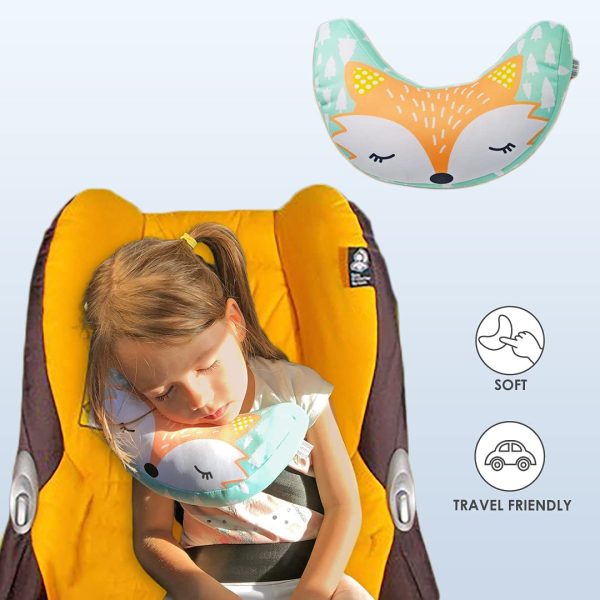 Brunoko organizador multifuncional para asiento coche + almohada cinturon para bebé reposacabezas Set -Accesorios perfectos para viaje en coche con niños, accesorios carrito 2 en 1 -Diseñado en España - Imagen 4