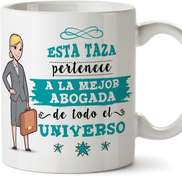 Abogada Tazas Originales de café y Desayuno para Regalar a Trabajadores Profesionales - Esta Taza Pertenece a la Mejor Abogada del Universo - Imagen 4