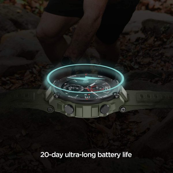 Amazfit T-Rex Smartwatch Pulsera Inteligente Reloj Deportativo Monitor de Sue?o Notificaci??n Llamada y Mensaje 5ATM GPS Dise?o Resitente Ambiente para Andriod y iOS - Imagen 6