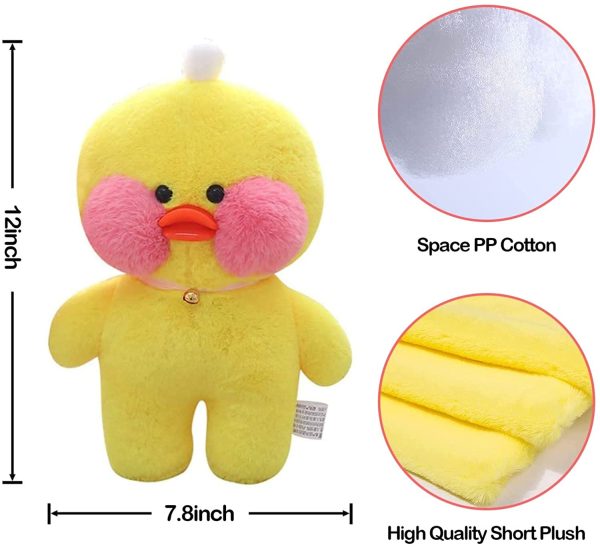 Bolukets Peluche Pato Lalafanfan Muñeco de Peluche Pato  Cafe Mimi Pato de Peluche Lindo Suave Coreano Netred con Ácido Hialurónico Juguete de Pato 30 cm Regalo para Niñas Niños