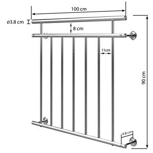 barandilla de acero para balcon o ventana de acero inoxidable resistente a la intemperie elegante